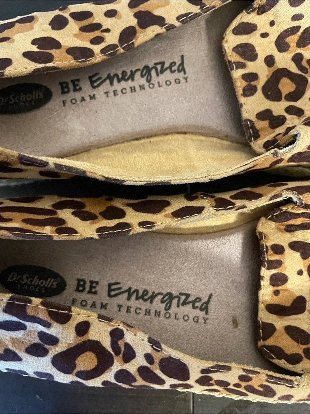 Dr. Scholl's Be Energized Foam Leopard Print Espadrille Slip-On - Tan and Brown